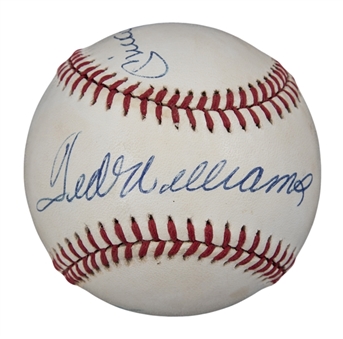 Mickey Mantle, Ted Williams & Harmon Killebrew Multi Signed OAL Brown Baseball (JSA)